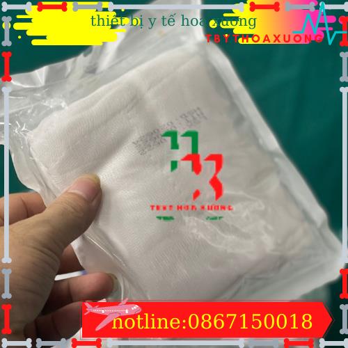 gạc phẫu thuật tiệt trùng an lành 7.5x7,5x6 lớp 1 gói 10 miếng