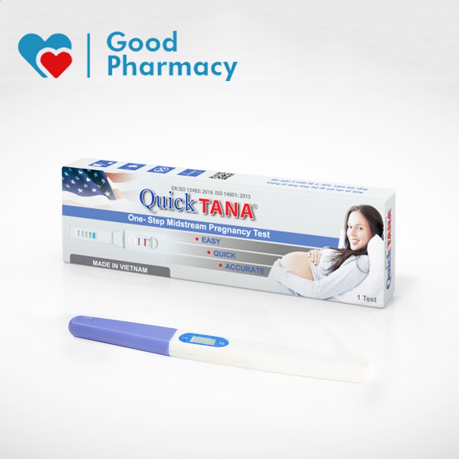 Bút thử thai / Dụng cụ test phát hiện thai sớm từ 7- 10 ngày, chính xác, vệ sinh Quicktana