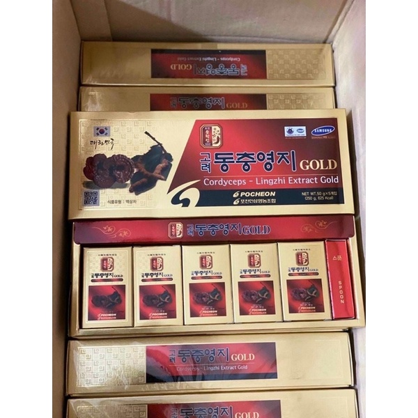 Cao linh chi đỏ hàn quốc💖FREESHIP💖cao linh chi đỏ hộp 5 hũ 50gr  điều hòa huyết áp