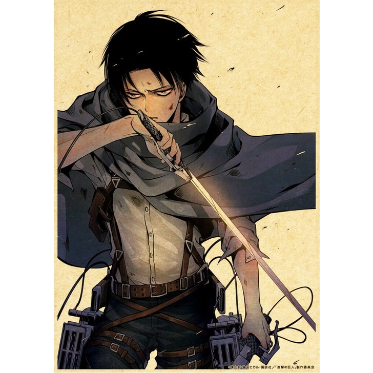 Set 3 Tấm Poster Phim Attack on Titan Trang Trí Nội Thất