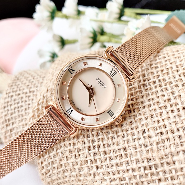 Combo đồng hồ nữ julius hàn quốc JA-728D và lắc tay julius ( Vàng đồng ) | BigBuy360 - bigbuy360.vn