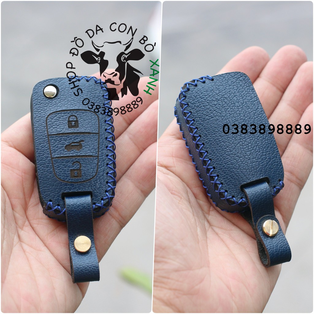 Bao Da Chìa Khoá Kia Morning, Caren, Forte, Sorento, Rio, Sportage đời cũ handmade Da Thật 001