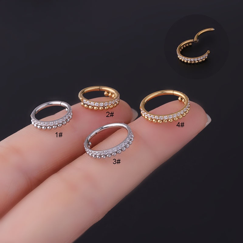 1 Khuyên Tai Tròn Bằng Thép Không Gỉ 16G