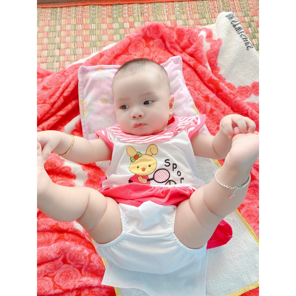 Quần chip trắng bận đầm cho bé gái thun cotton 100%