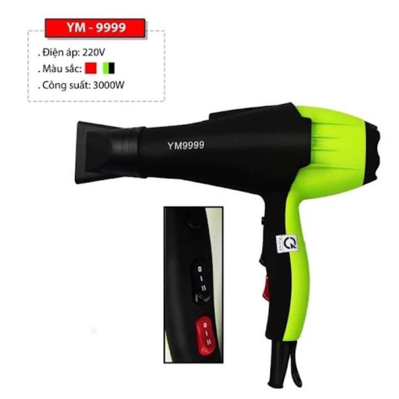 Máy Sấy Tóc YM 9999 Máy Sấy Tóc Siêu Bền Dành cho Salon ( Bảo hành 1 đổi 1 trong vòng 1 tháng)