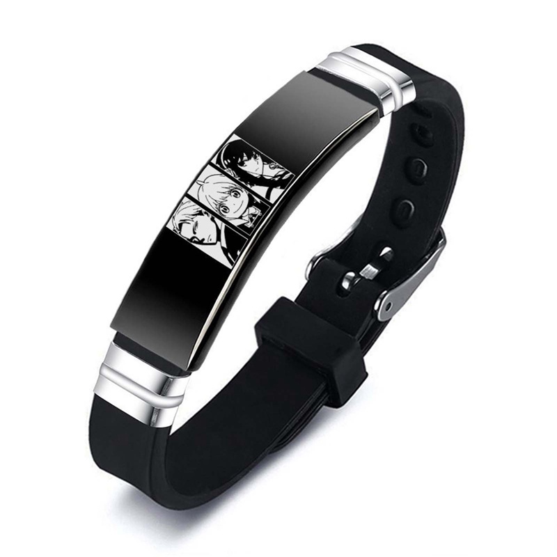 Vòng Tay Silicon Khắc Chữ Spy X Bằng Thép Không Gỉ Phối Laser Thời Trang Cho Gia Đình