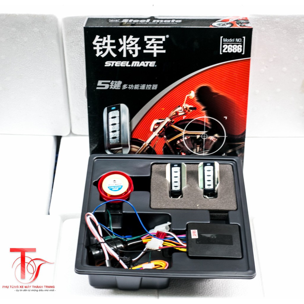 BÁO ĐỘNG CHỐNG TRỘM XE MÁY 2686 CHÍNH HÃNG