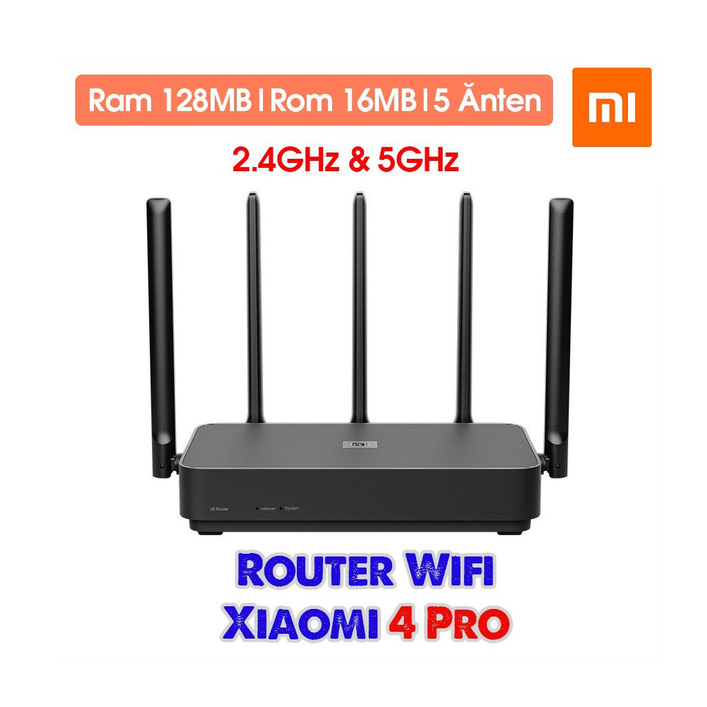 Bộ phát wifi xiaomi 4 pro, 5 râu, ram 128MB, rom 16MB - Hàng chính hãng Xiaomi - Bảo hành 12 tháng | BigBuy360 - bigbuy360.vn