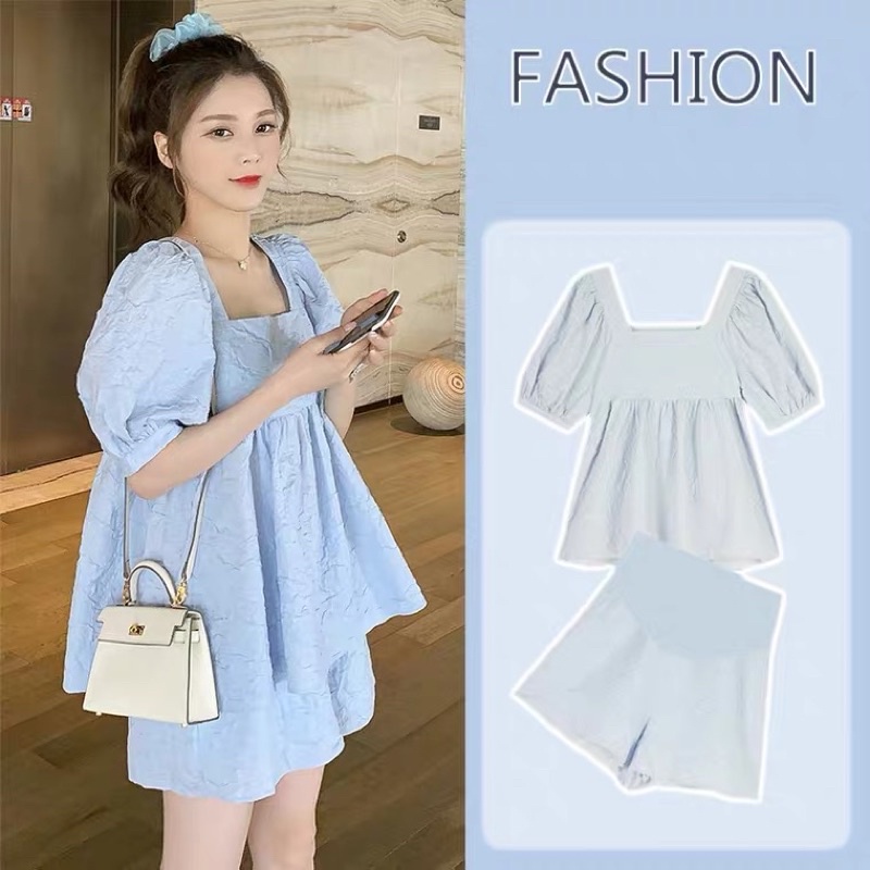 SET BỘ Babydoll đũi nhăn (cả quần ) cho mẹ bầu☘️bộ bầu cao cấp siêu mát siêu mềm thiết kế sang chảnh☘️free size 43~70kg