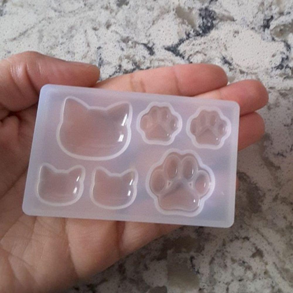 FORBETTER Khuôn Silicone Hình Dấu Chân Gấu Làm Trang Sức