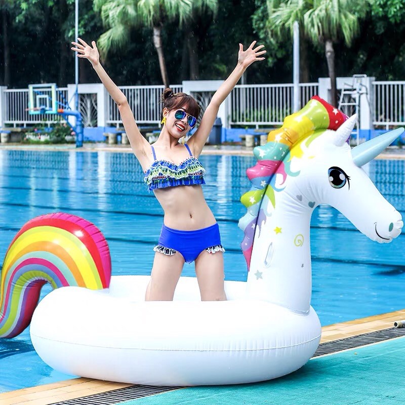 Phao Bơi Kì Lân Magic 275cm Khổng Lồ Người Lớn Kèm Bơm + Phao Mini