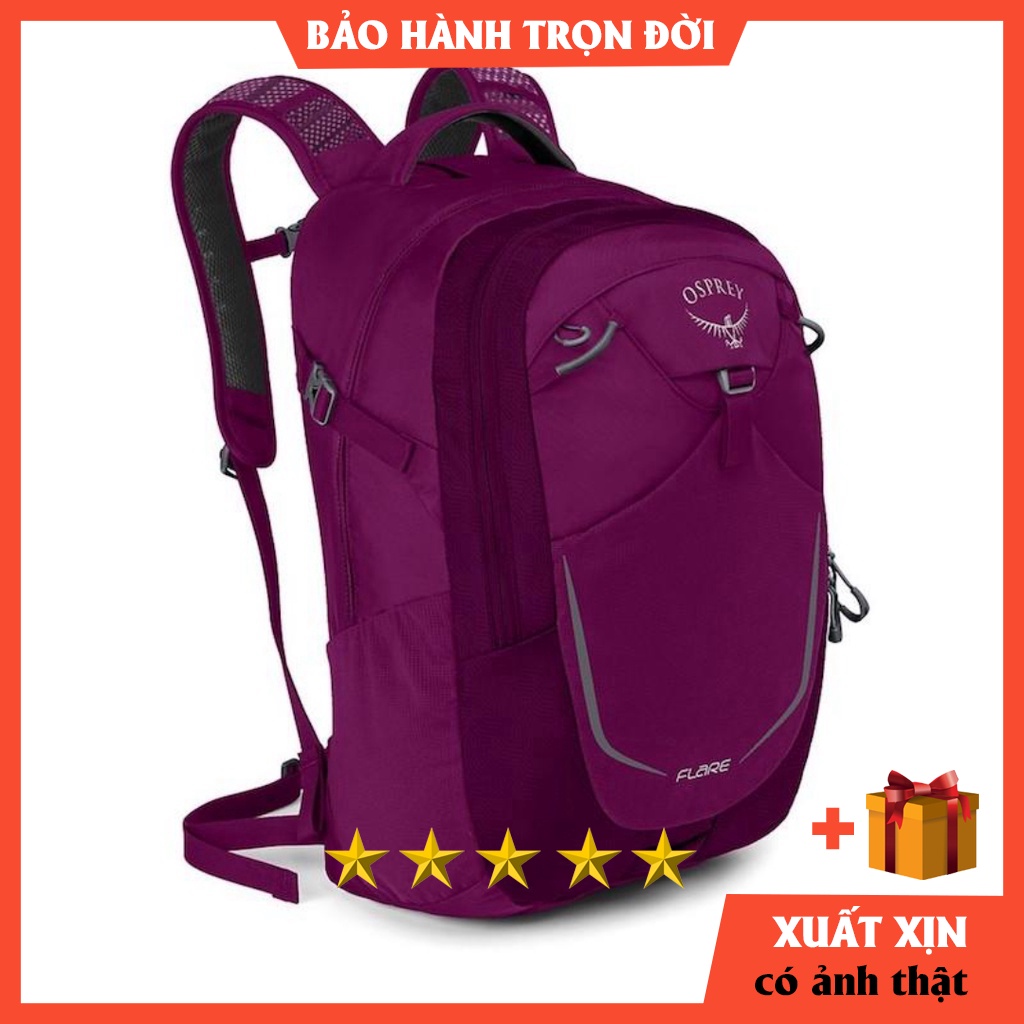 Balo laptop XỊN Balo Osprey Flare cao cấp ⚡️ [ HÀNG XUẤT DƯ ]  Màu đen duy nhất