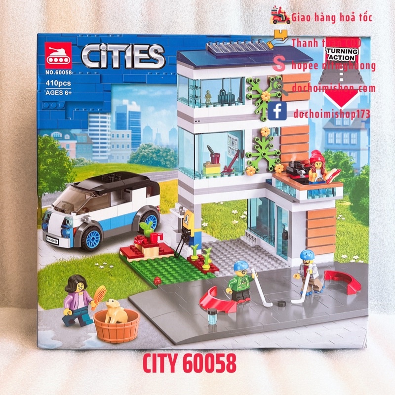 Lắp ráp City 60058 Nhà Phố 410pcs Family House