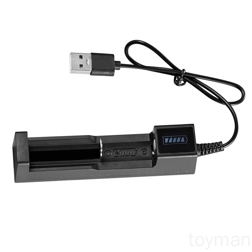 Bộ sạc pin lithium 18650 có thể sạc lại nhỏ gọn tiện lợi