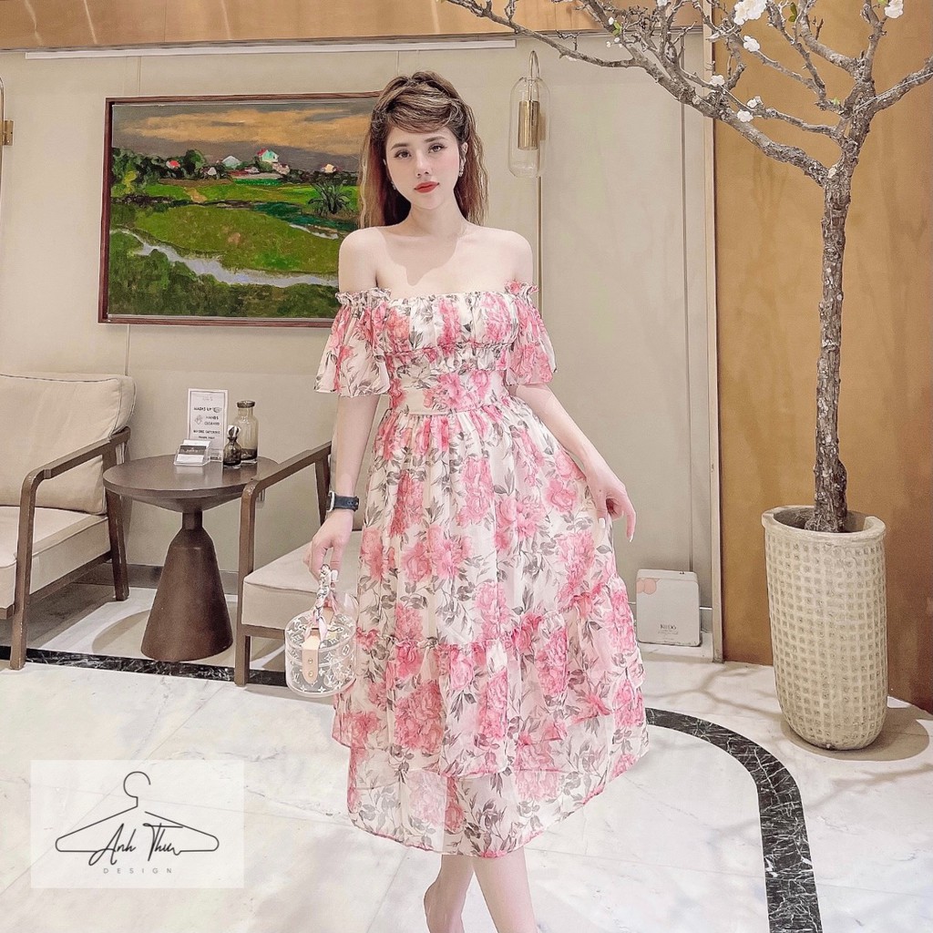 Váy voan hoa 🌸𝙁𝙧𝙚𝙚 𝙨𝙝𝙞𝙥 𝙩𝙤𝙖̀𝙣 𝙦𝙪𝙤̂́𝙘🌸. Chất voan mát mềm, mặc được 2 kiểu trễ vai và có tay. Sản phẩm 100% mẫu shop chụp | BigBuy360 - bigbuy360.vn
