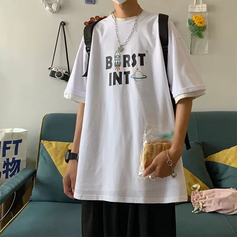 Áo thun tay lỡ unisex Birst Into