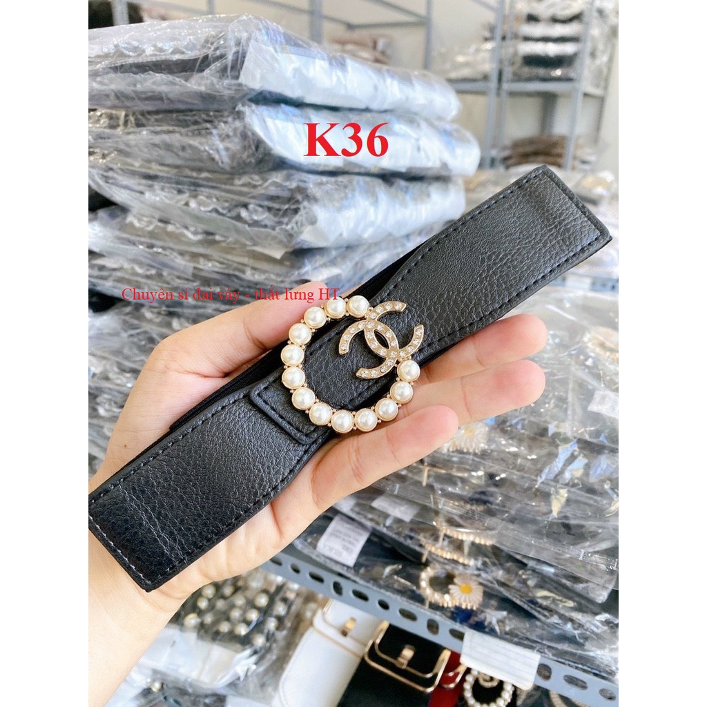 Đai váy Belt X NGỌC TRÒN 4cm K36