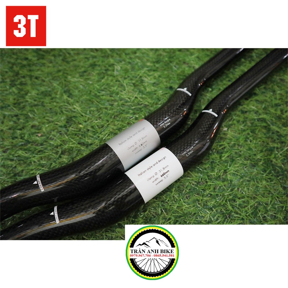 Ghi đông carbon xe đạp địa hình 3T 31.8mm x 720mm