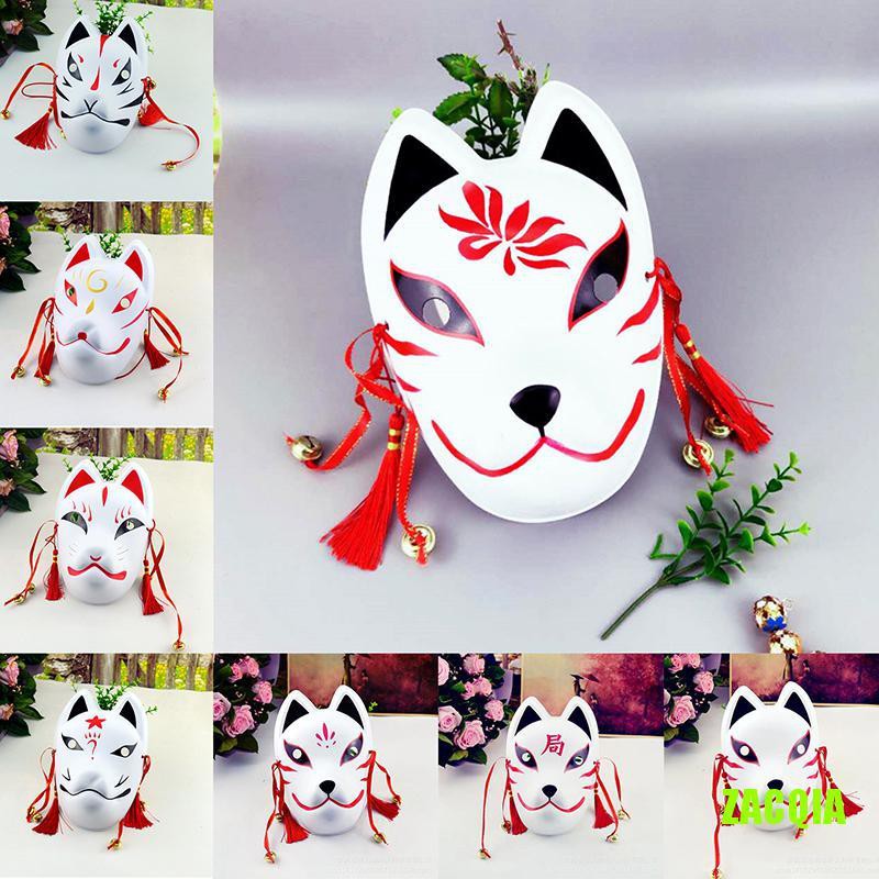 FOLLOW TẶNG 3KHÀNG CÓ SẴN Mặt Nạ 7 kiểu Kitsune Chọn mẫu Hồ Ly Tinh Cáo Phối Tua Rua Cổ Trang Hóa Trang Mèo Hồ Yêu