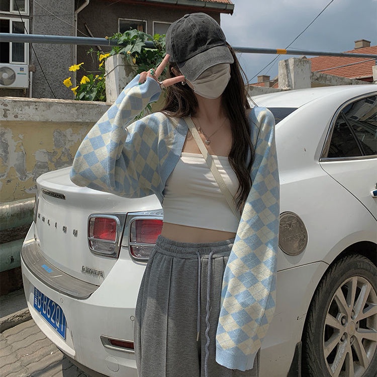 Áo khoác cardigan dệt kim dáng rộng thiết kế mới thời trang mùa thu dành cho nữ