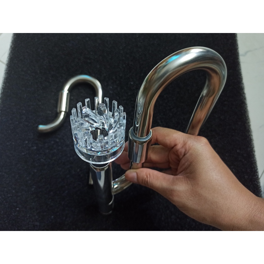 Bộ in out inox phi 16 lọc váng "XOAY"  - In out có lọc váng - phụ kiện thủy sinh - shopleo