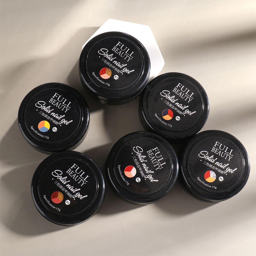 XIANSTORE Hot 3 Colors in 1 UV Nail Gel Reflective Glitter Gel Solid Cream Gel Semi-Permanent Soak Off Varnishes for Manicure Polish
