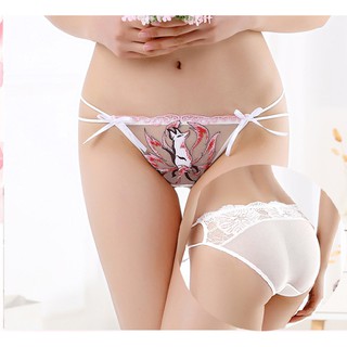 Quần lót lưới thêu hồ ly siêu sexy thời trang