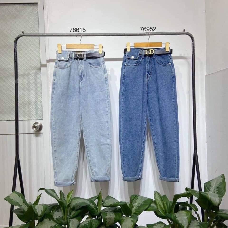 Quần Jeans Baggy Nữ Cạp cao Túi nắp 293-188-370 Chuẩn Form Hack dáng Chất liệu Cao cấp Trẻ trung cực hot