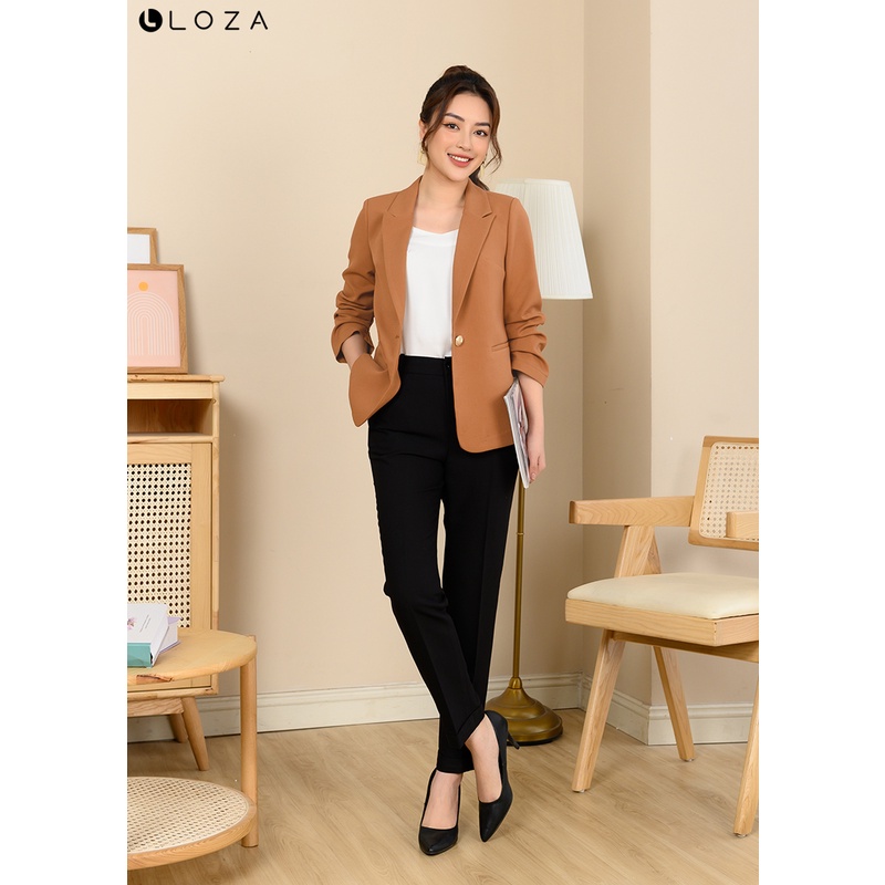 Áo blazer nữ LOZA dáng suông tay nhún-LV111008