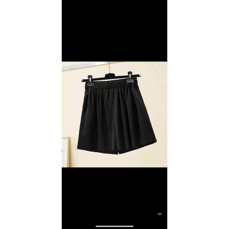 Quần đùi nữ suông tăm quần sooc ống rộng short thun tăm nhiều màu chất mát-Minxy shop