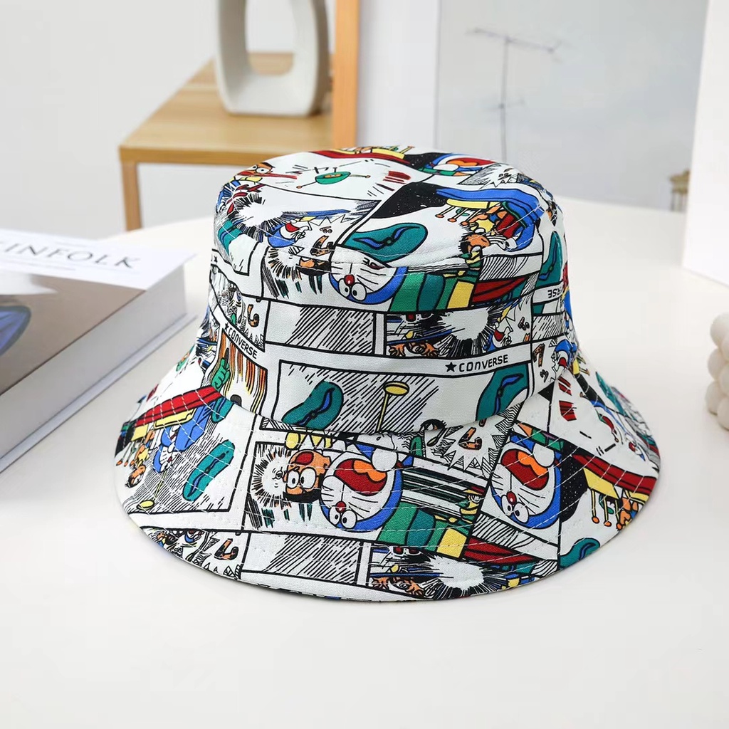 Mũ Tai Bèo Rộng Vành Họa Tiết Hoạt Hình Doraemon Phong Cách Nhật Bản Chất Lượng Cao Cho Nam Nữ