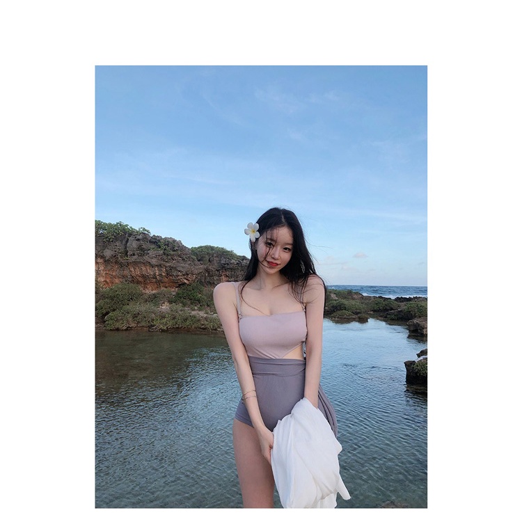 Bộ Đồ Bơi Một Mảnh Hai Dây Màu Sắc Ngọt Ngào Phong Cách Hàn Quốc Thời Trang Mùa Hè Cho Nữ | BigBuy360 - bigbuy360.vn