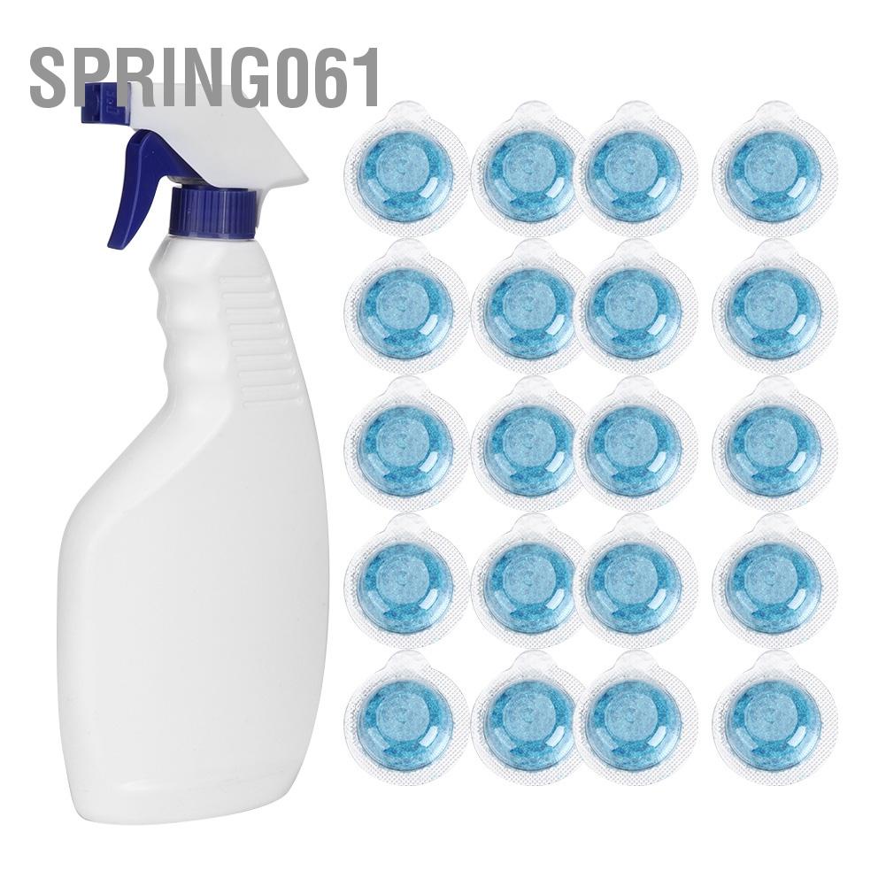 Spring061 1 Bộ Viên Sủi Với Bình Xịt để Vệ Sinh Rửa Kính Chắn Gió Xe Hơi