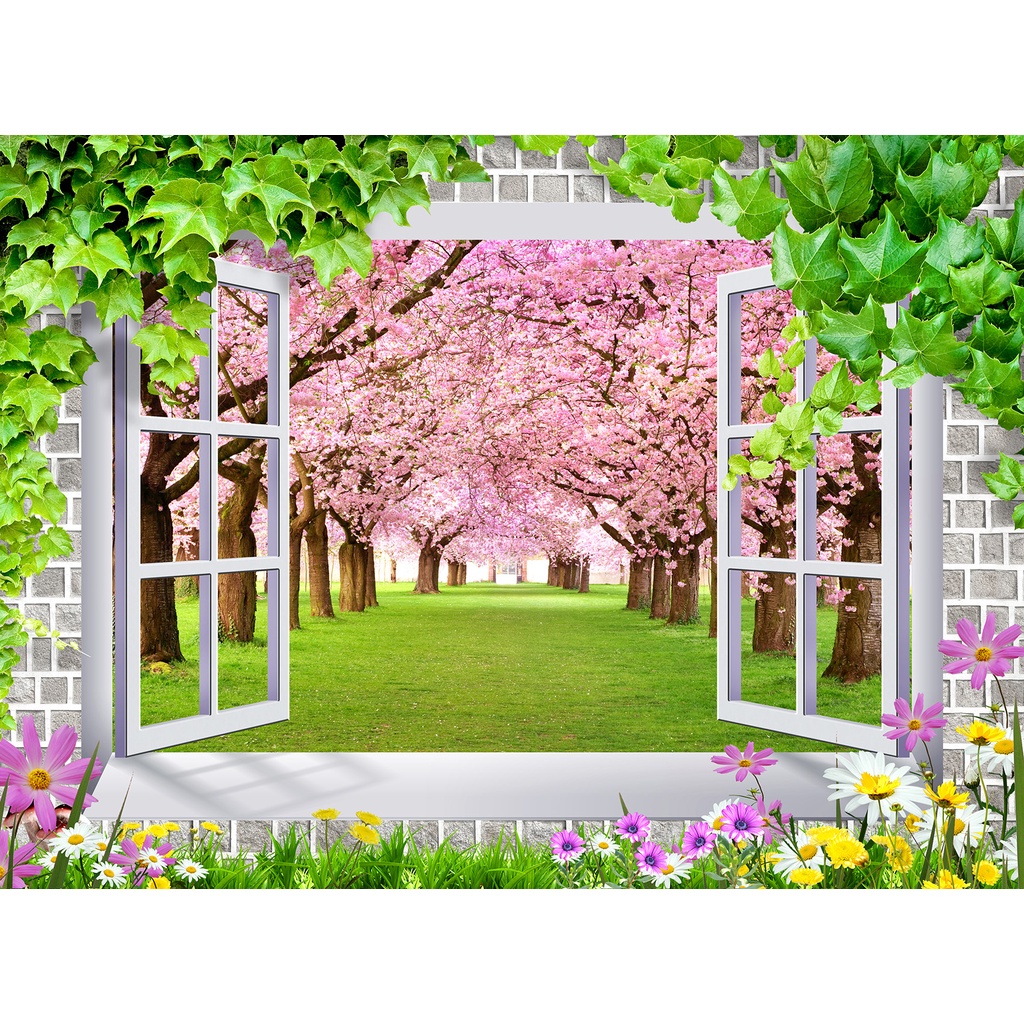 TRANH DÁN TƯỜNG 3D CỬA SỔ - TRANH DÁN TƯỜNG CỬA SỔ PHONG CẢNH
