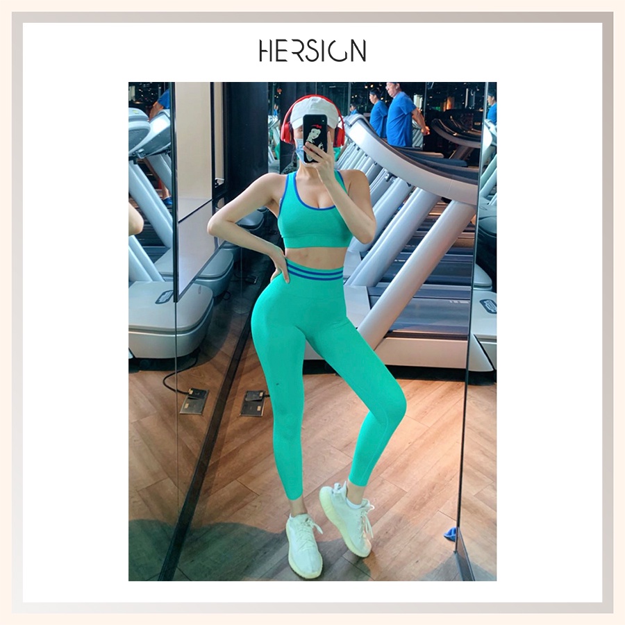 [HERSIGN-SET10]ĐỒ TẬP YOGA NỮ BỘ ĐỒ TẬP GYM NỮ SET ĐỒ THỂ THAO CAO CẤP QUẦN CHUN MÔNG