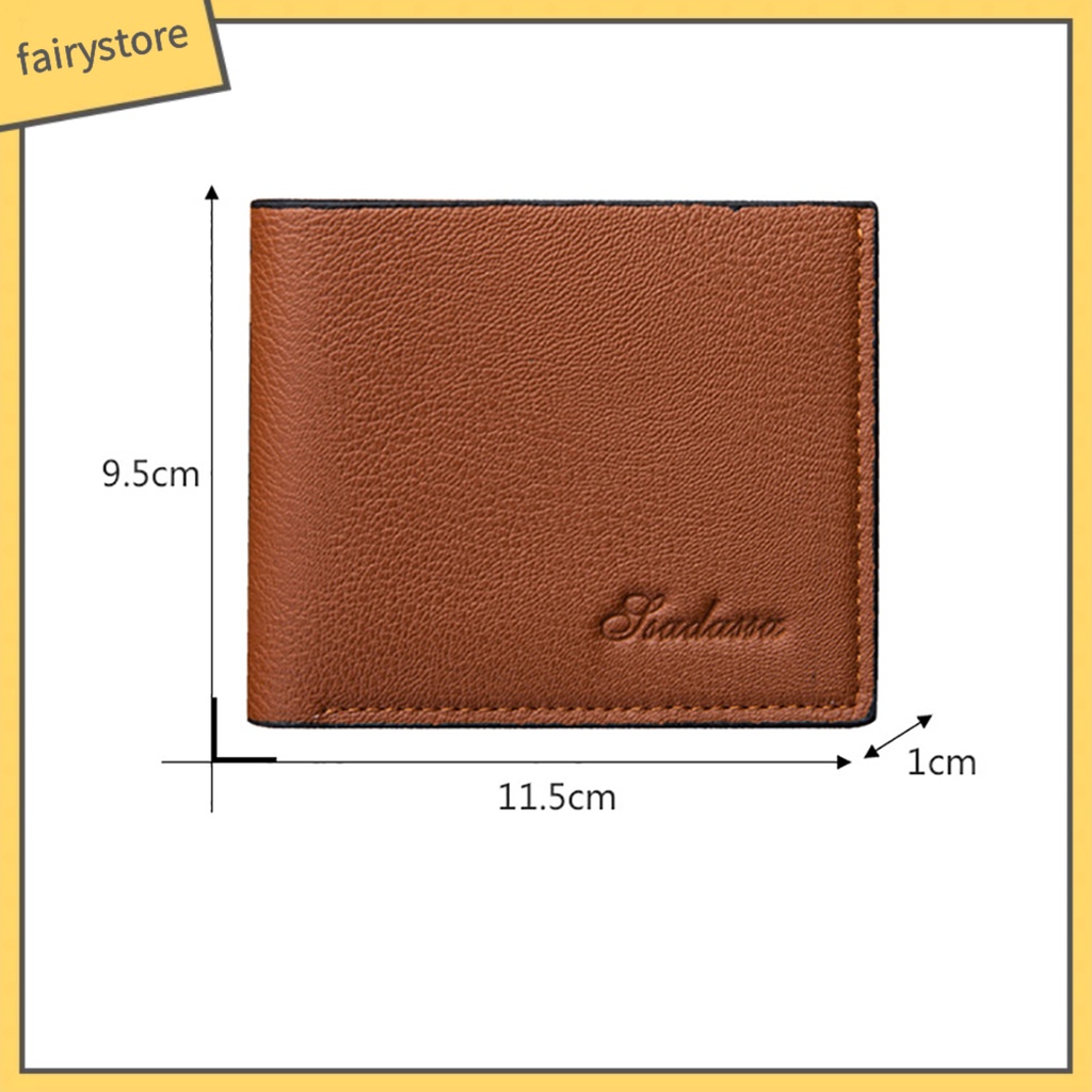 Ví ngắn giả da thời trang cho nam
