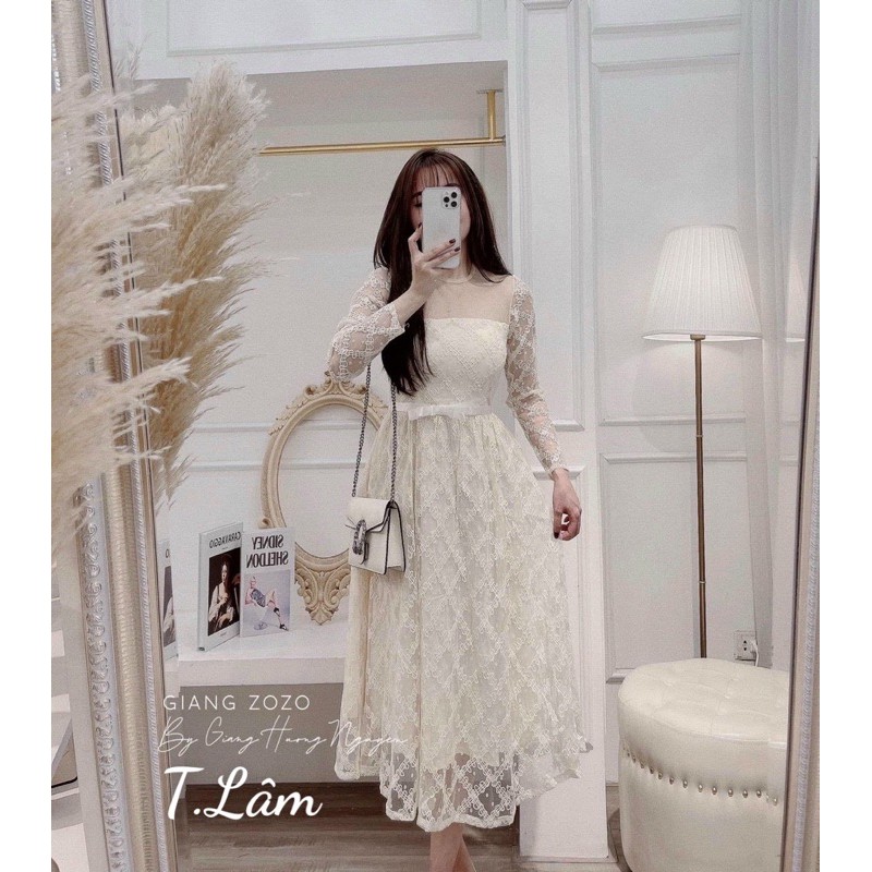 Đầm ren 2 lớp