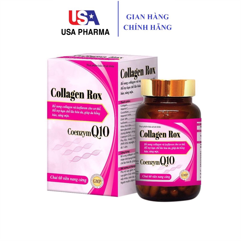 Viên uống đẹp da Collagen Rox HDPHARMA tăng nội tiết tố nữ - 60 viên [Collagen Rox Coenzym Q10]