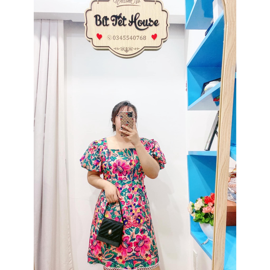 Đầm hoa chân ren bigsize 60-90kg