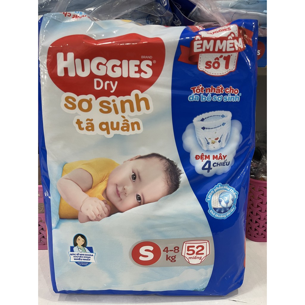 Tã Quần Huggies Size S 52 Miếng Cho Bé 4-8kg