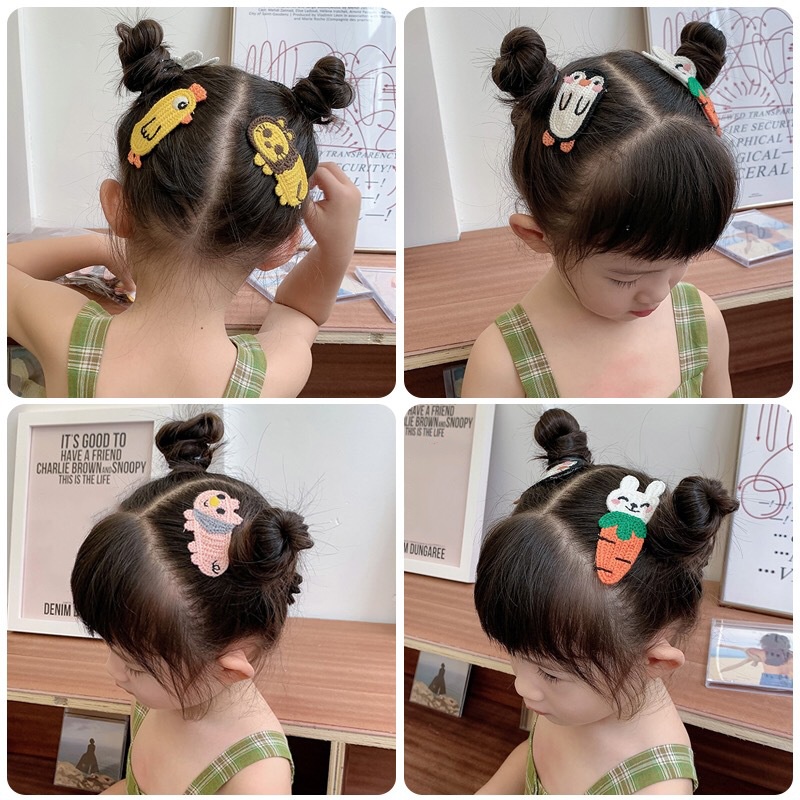 Kẹp Tóc Len Dễ Thương Cho Bé Gái