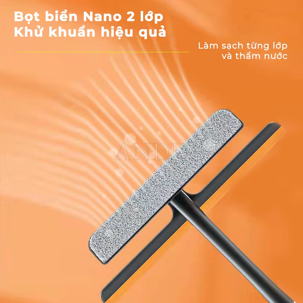 Chổi Lau Kính Thông Minh 3 Trong 1 Cây Lau Kính Gạt Nước Cao Cấp