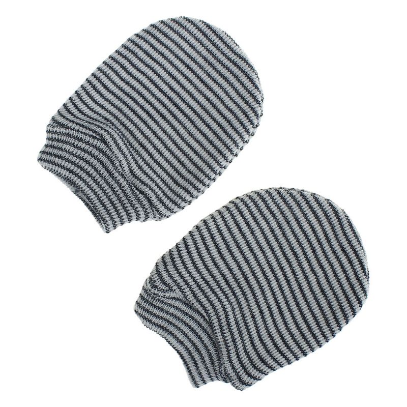 Bộ 2 Găng Tay Cotton Mềm Mại Hai Lớp Chống Trầy Xước Bảo Vệ Mũ Giữ Ấm Cho Bé