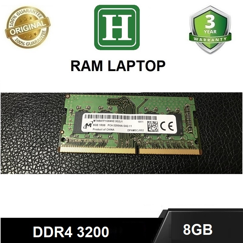Ram laptop 8GB DDR4 (PC4) bus 3200, chính hãng bảo hành 3 năm