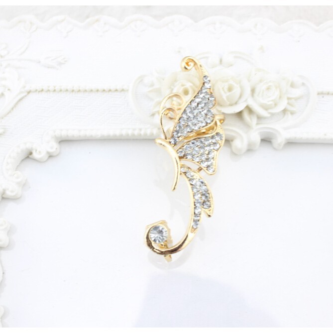 Hoa tai hình bướm đính đá thời trang