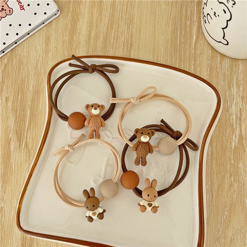 Cột tóc gấu thỏ kèm nhựa tròn xinh CT133