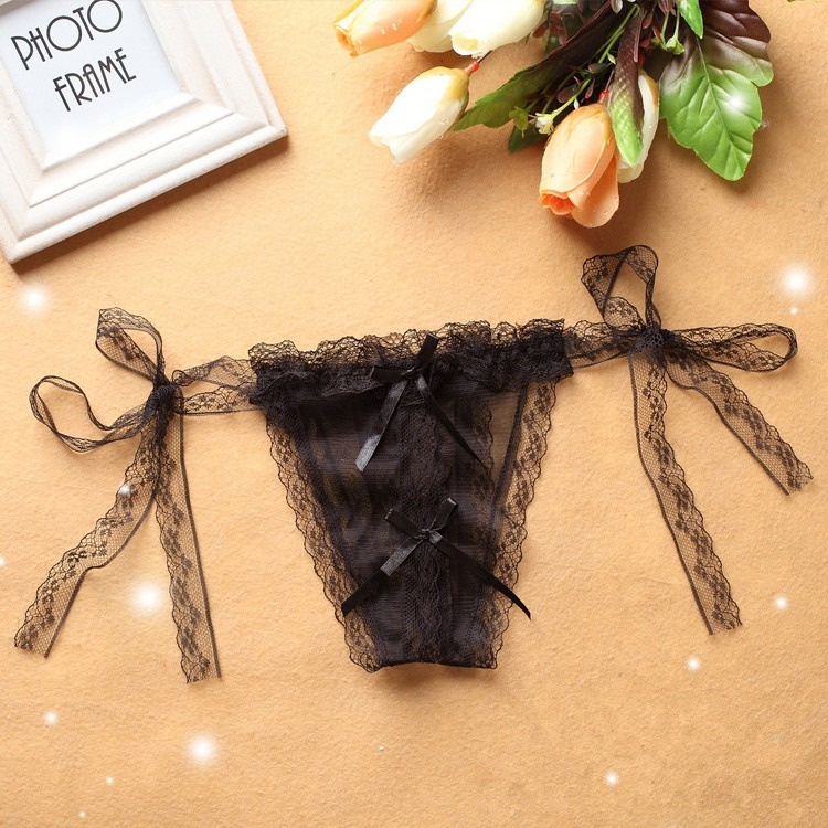 Quần lót sexy dây ren buộc hở đáy quần lót nữ gợi cảm quyến rũ 2017