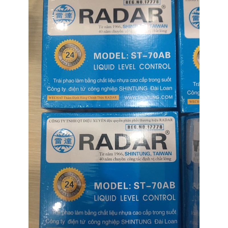 Công tắc phao nước Radar ST-70AB, Taiwan