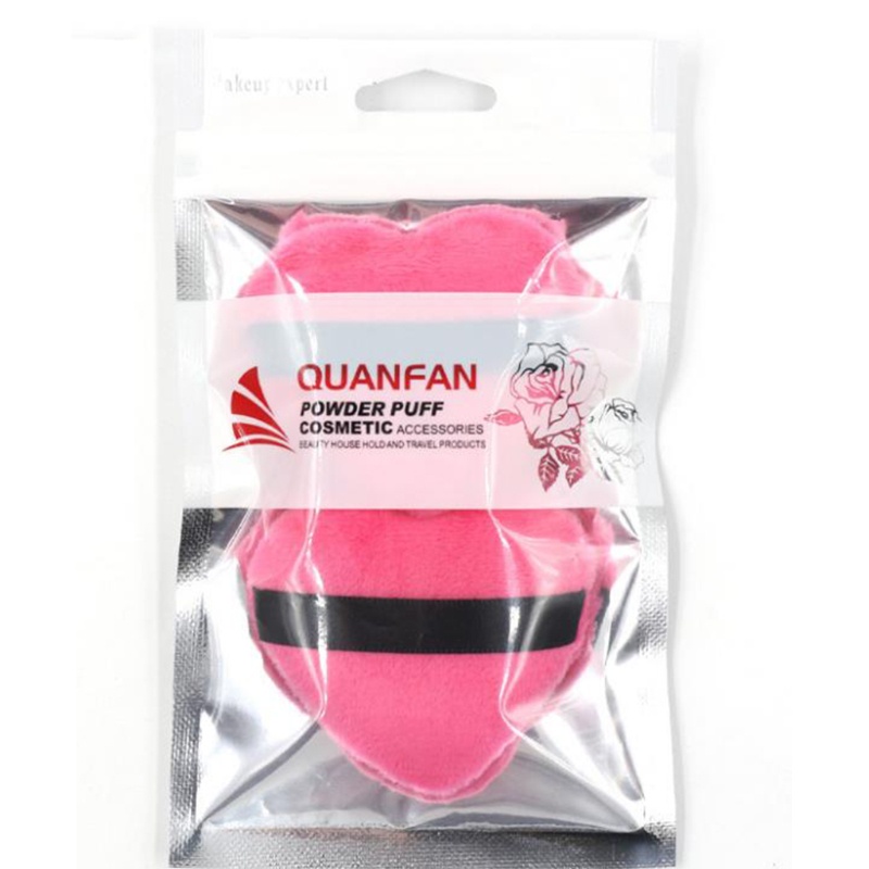 Mút Trang Điểm YOUYO Bằng Cotton Hình Trái Tim Kèm Dây Đeo Tiện Dụng