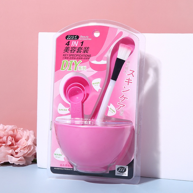 Bộ 6 món ( chén+cọ+que nhựa) chén trộn mặt nạ,bộ bát trộn mặt nạ